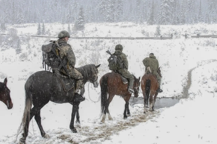 34-я мотострелковая бригада на лошадях