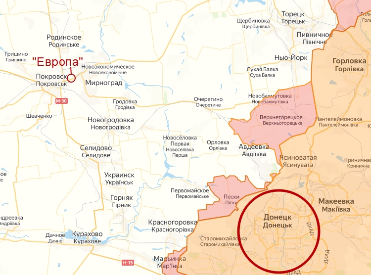 "Искандер-М" поразил штаб ВСУ в Мирнограде. Карта расположения села Ровное, Покровск и Мирноград