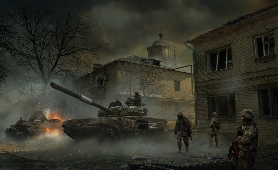 армия России в спецоперации на Украине. Арт-изображение