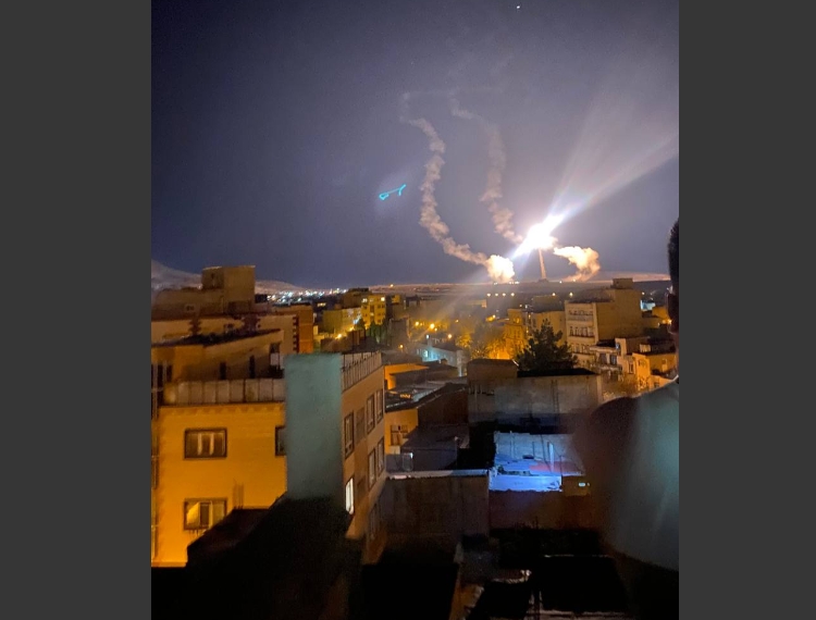 Пуск иранских баллистических ракет по Израилю
