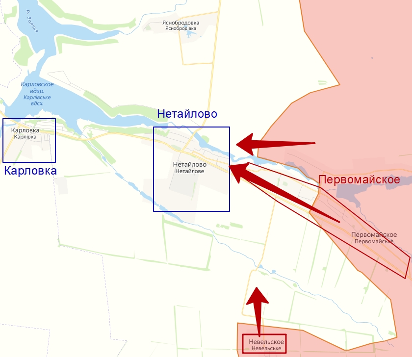Боевые действия в СВО на Украине в районе села Первомайское