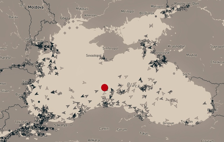 местонахождение DASHAN в 8:30 Мск 10 декабря