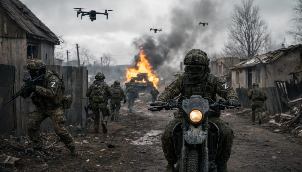 Арт-изображение российских военнослужащих в зоне спецоперации.