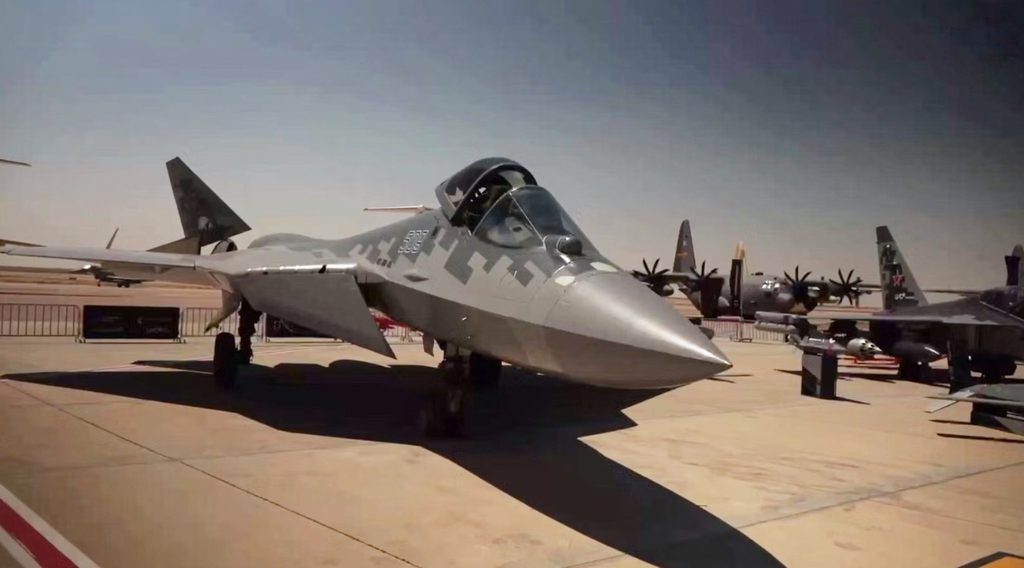 Су-57Э на авиасалоне El Alamein International Airshow. Сентябрь 2026 года.